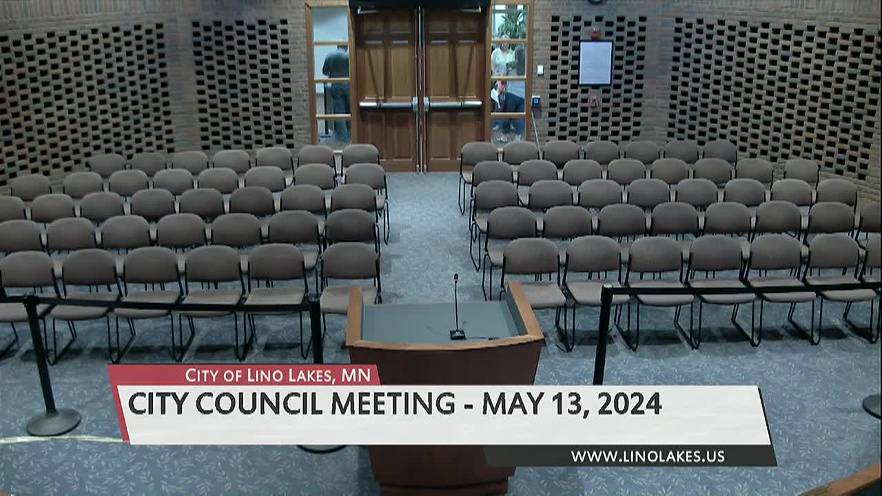 Lino Lakes City Council Meeting 5/13/2024