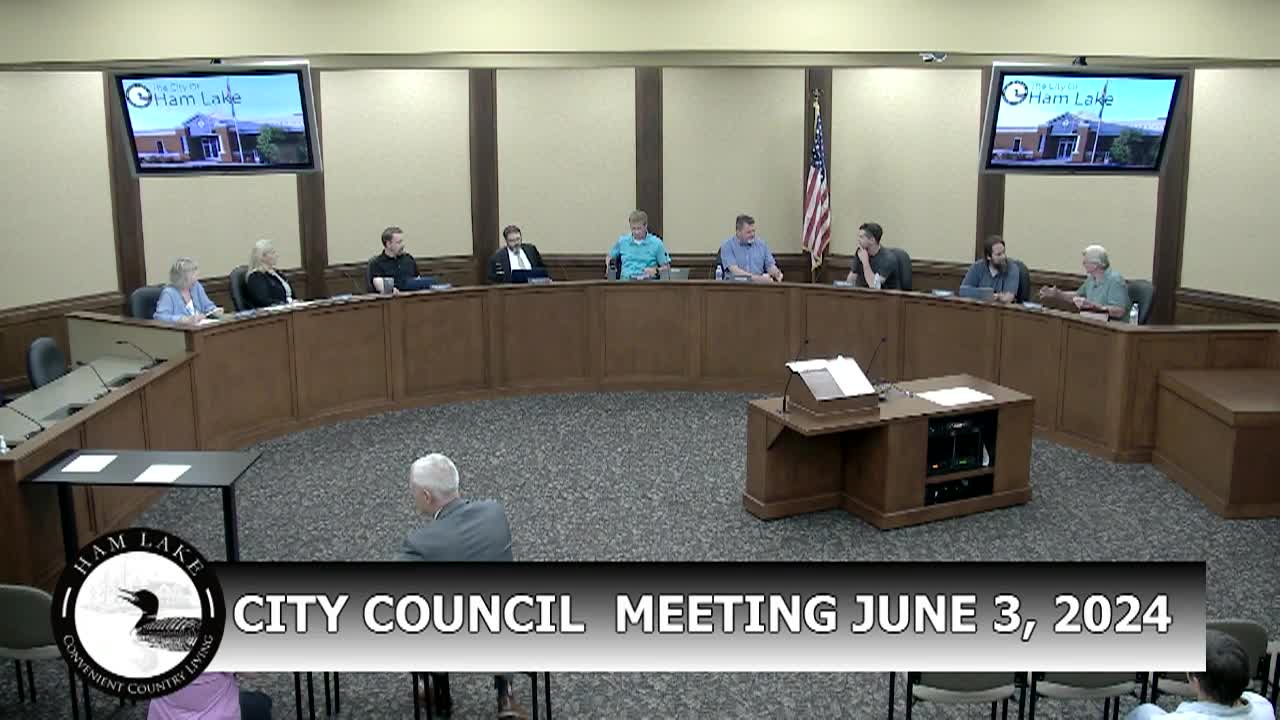 Ham Lake City Council Meeting 6/3/2024