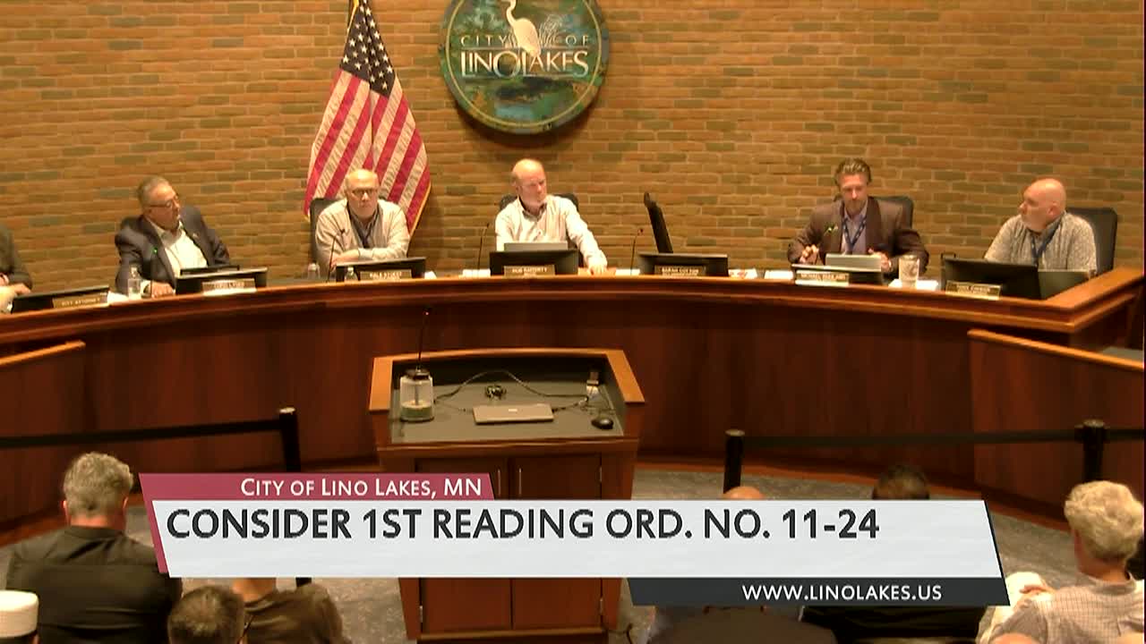 Lino Lakes City Council Meeting 6/24/2024