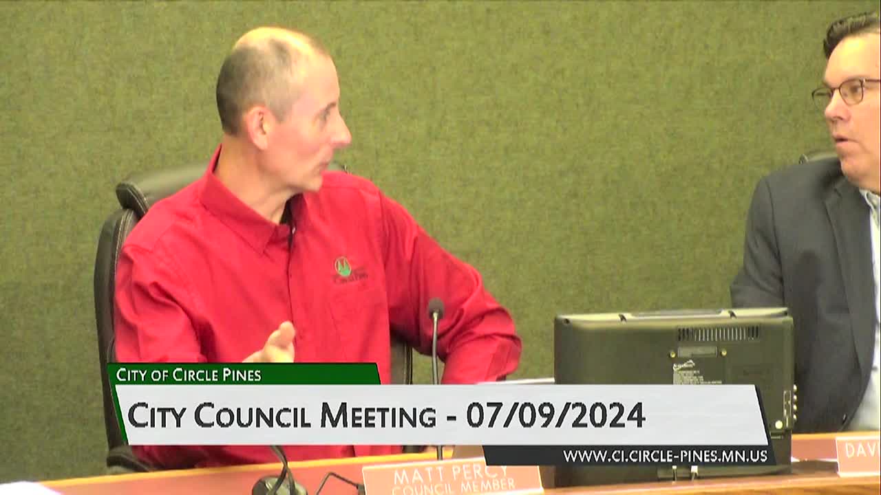 Thumbnail image for Circle Pines City Council Meeting - 7/9/2024