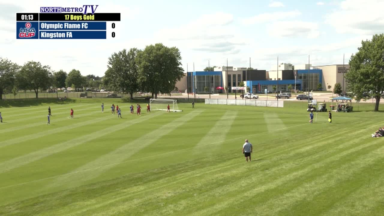 Thumbnail image for USA Cup Soccer Game 19: U17 Boys Gold - Olympic Flame FC Spartans vs. Kingston FA Bayern Munich