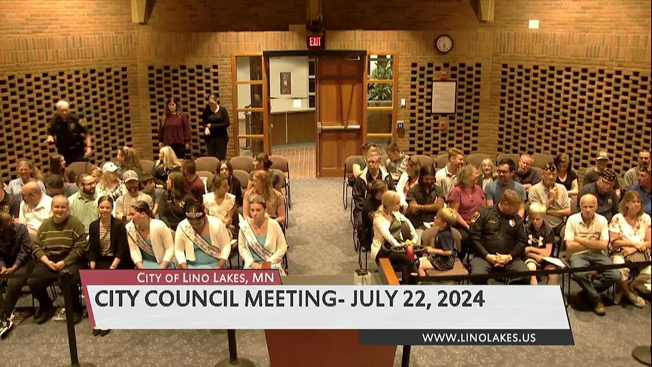 Thumbnail image for Lino Lakes City Council Meeting  7/22/2024