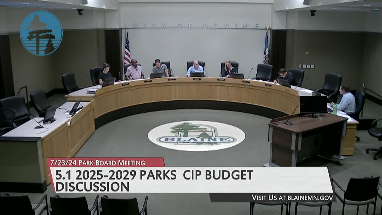 Thumbnail image for Blaine Park Board Meeting 7/23/2024