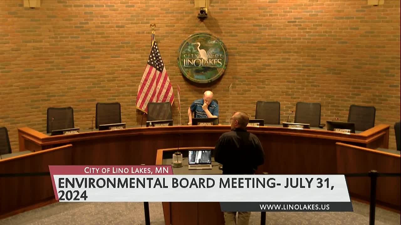 Thumbnail image for Lino Lakes Environmental Board Meeting 7/31/2024