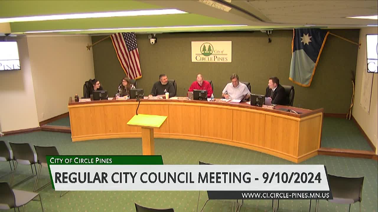 Circle Pines City Council Meeting - 9/10/2024