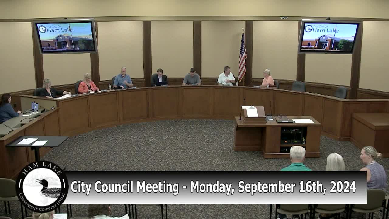 Thumbnail image for Ham Lake City Council Meeting 9/16/2024
