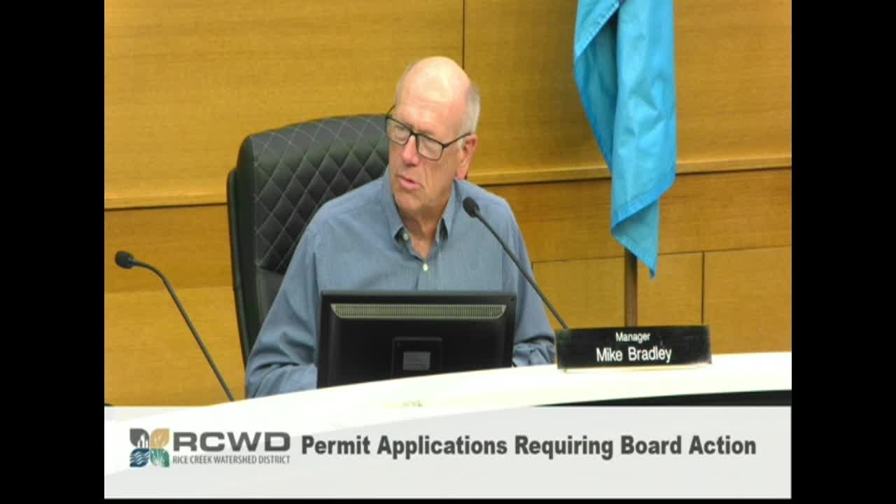 Rice Creek Watershed District Board Meeting - 9/11/2024