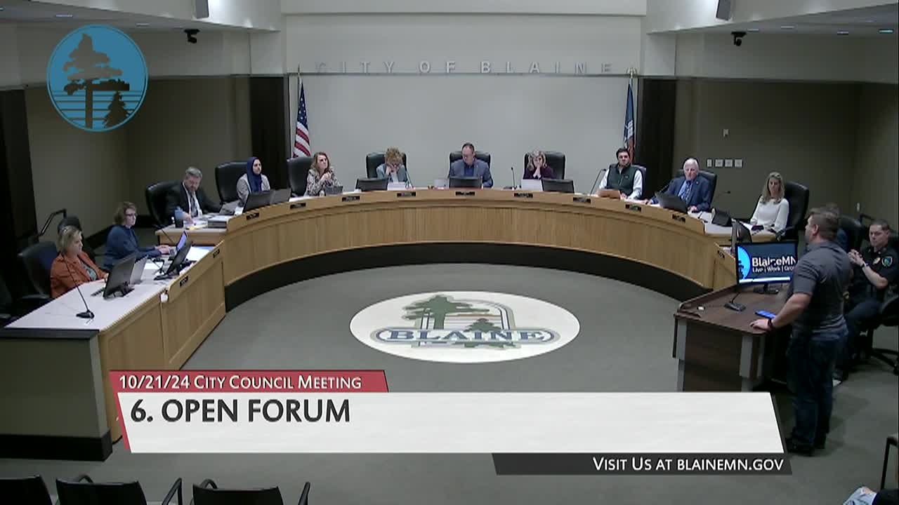 Thumbnail image for Blaine City Council Meeting - 10/21/2024