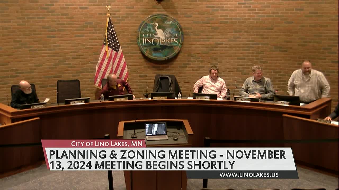 Thumbnail image for Lino Lakes Planning & Zoning Commission Meeting 11/13/2024