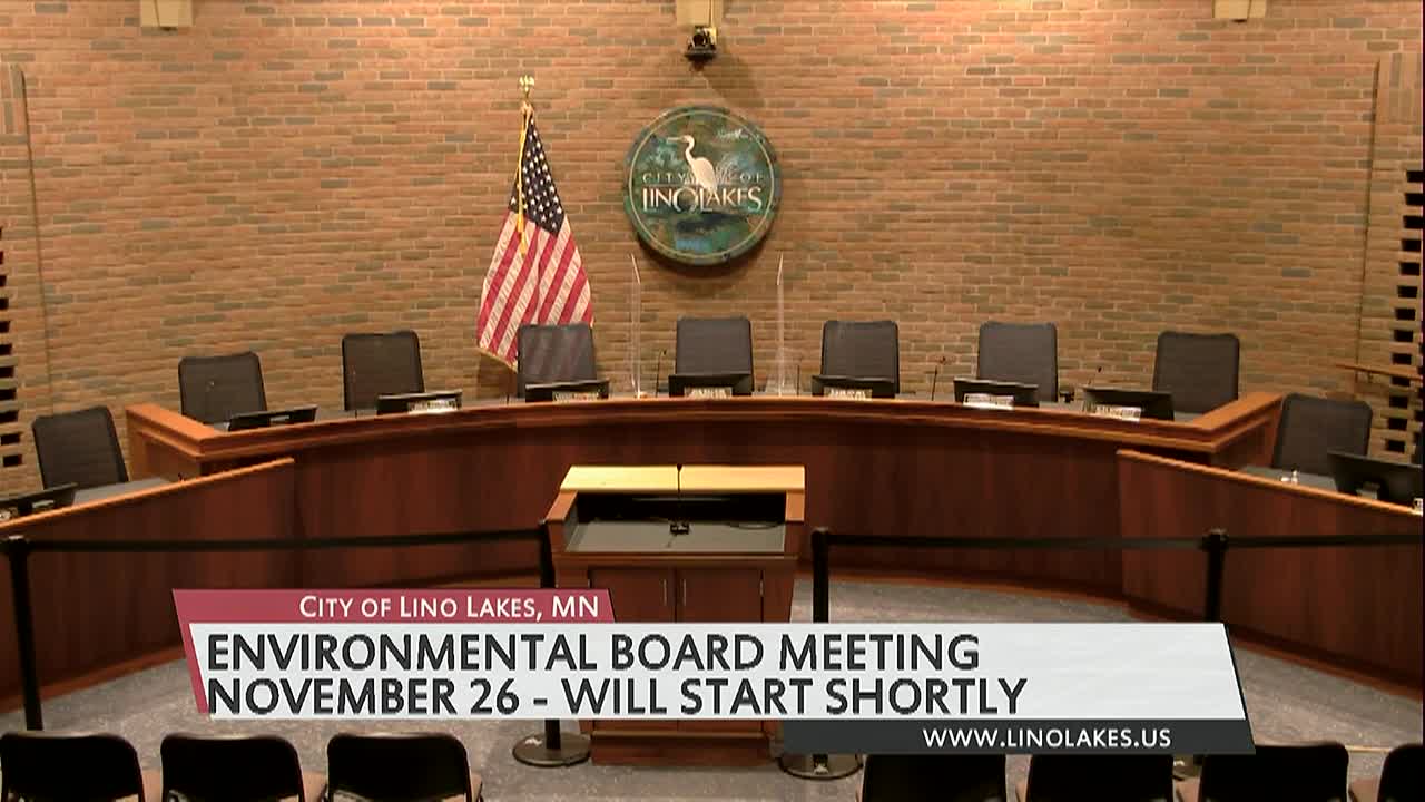 Thumbnail image for Lino Lakes Environmental Board Meeting 11/27/2024