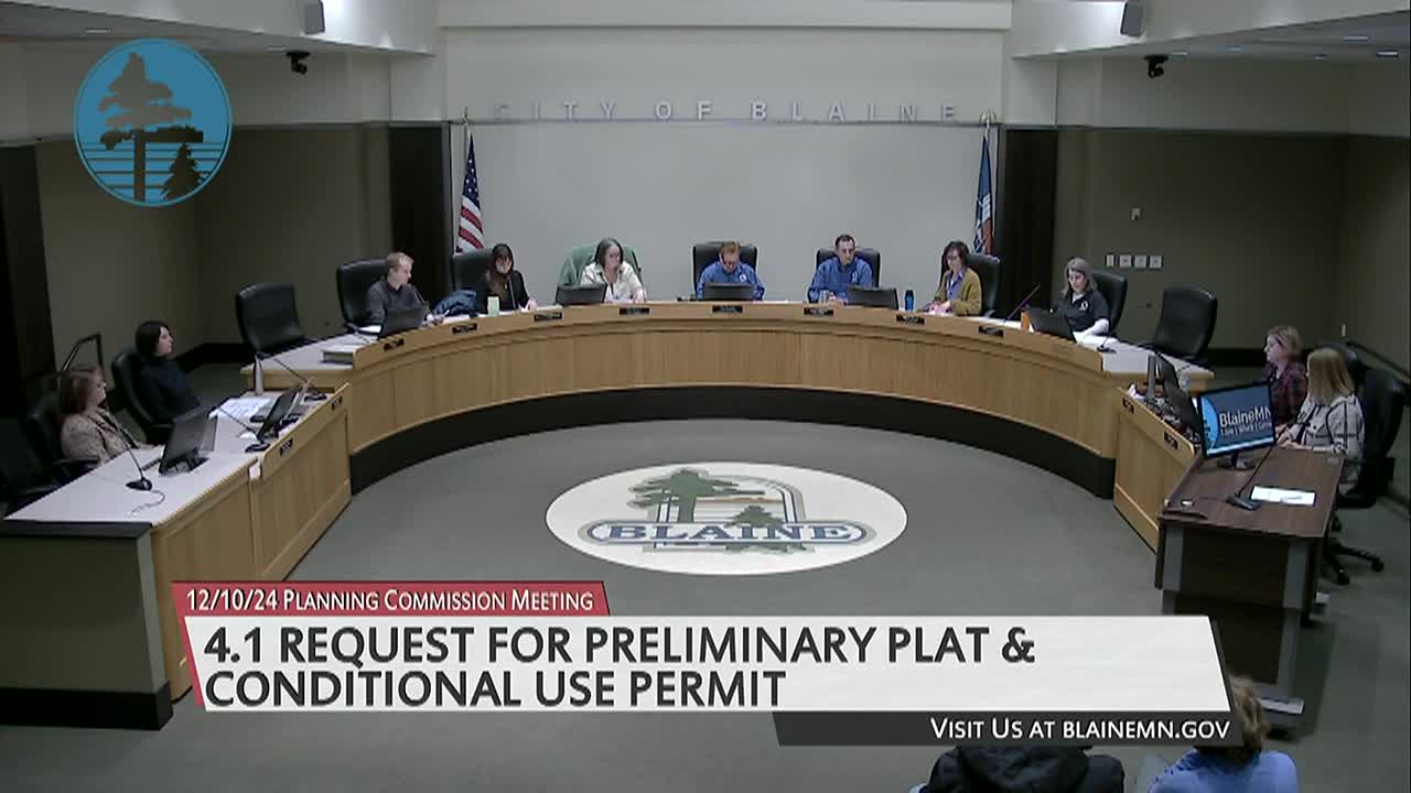 Blaine Planning Commission Meeting - 12/10/2024