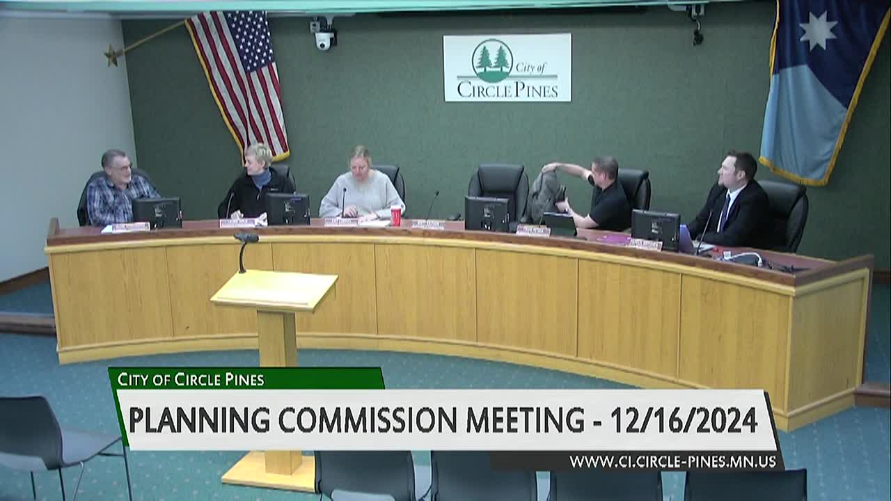 Circle Pines Planning Commission Meeting 12/16/2024