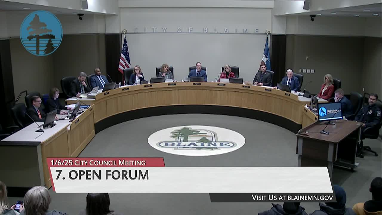 Thumbnail image for Blaine City Council Meeting 1/6/2025