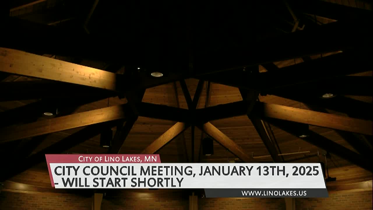 Thumbnail image for Lino Lakes City Council Meeting  1/13/2025