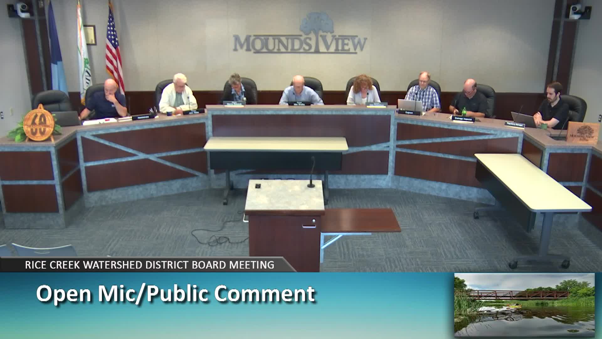 Thumbnail image for Rice Creek Watershed District Board Meeting - 08/27/2025 regular meeting