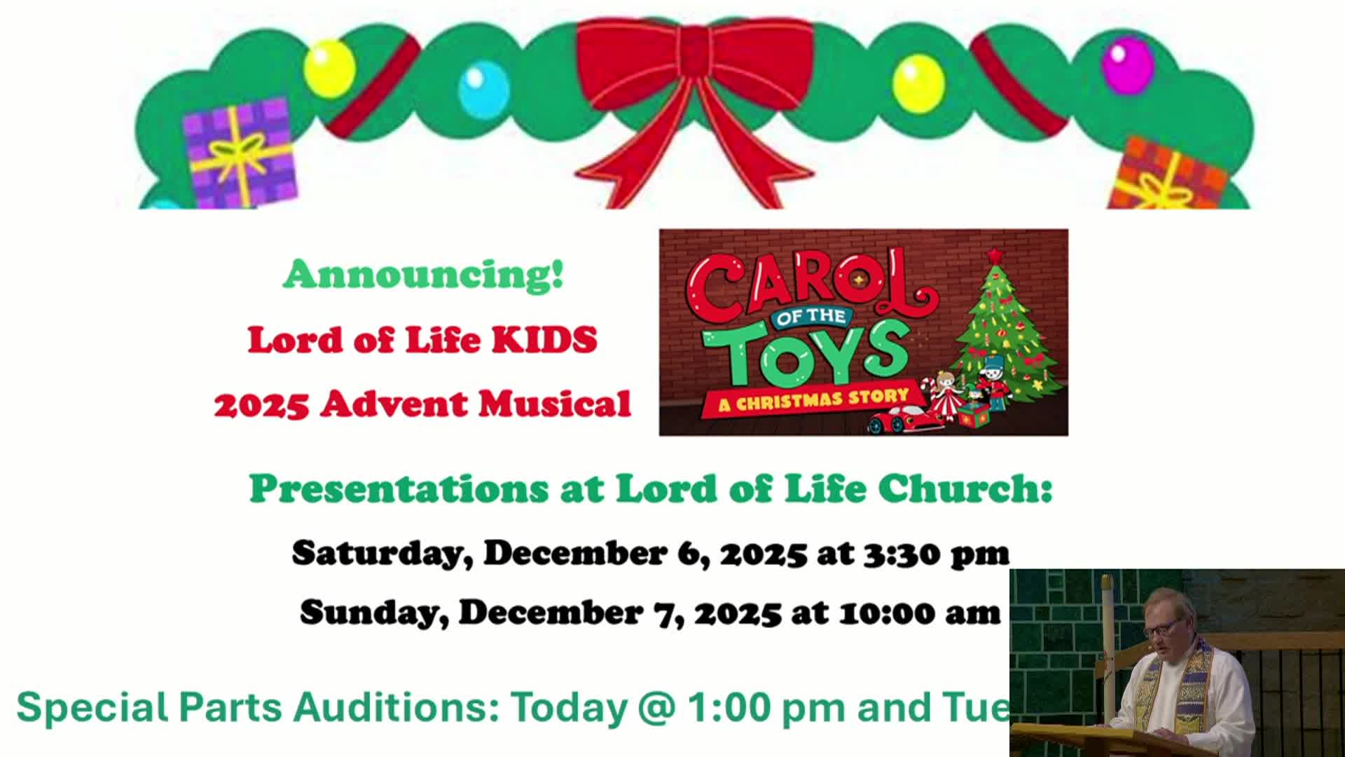 Lord of Life Church Service 10/12/2025