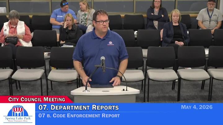 Thumbnail image for Spring Lake Park City Council Meeting 5/4/2026