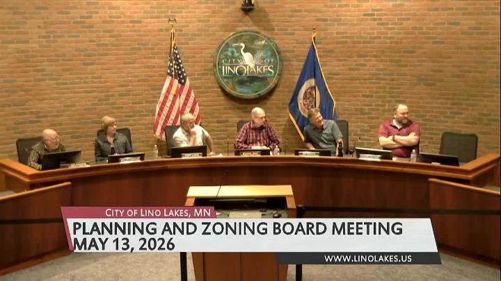Thumbnail image for Lino Lakes Planning & Zoning Commission Meeting 5/13/2026