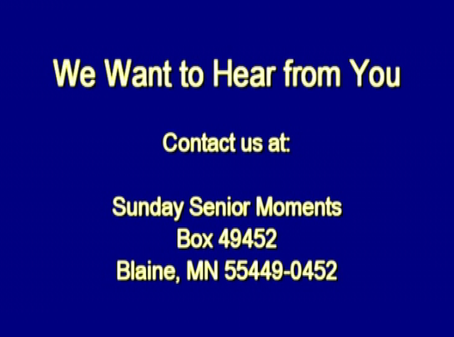 Sunday Senior Moments - Spirit Soul & Body Part 1