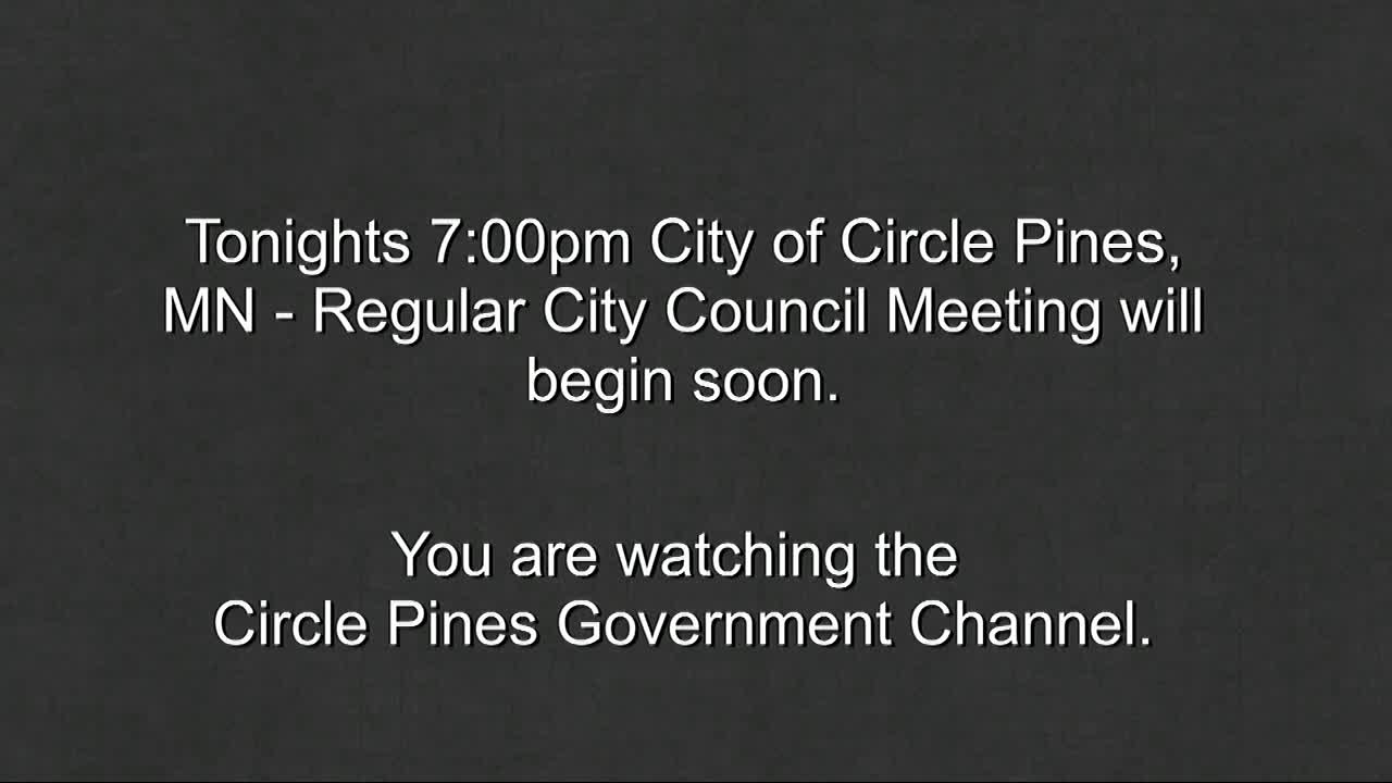 Circle Pines City Council Meeting 4/25/2023
