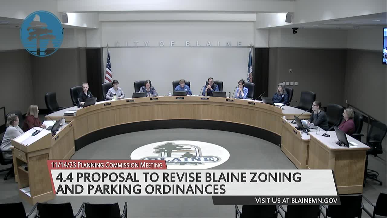 Blaine Planning Commission Meeting 11/14/2023