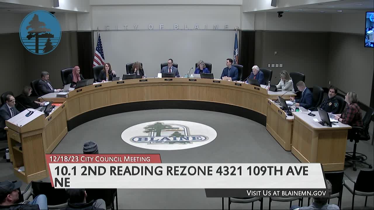 Blaine City Council Meeting 12/18/2023