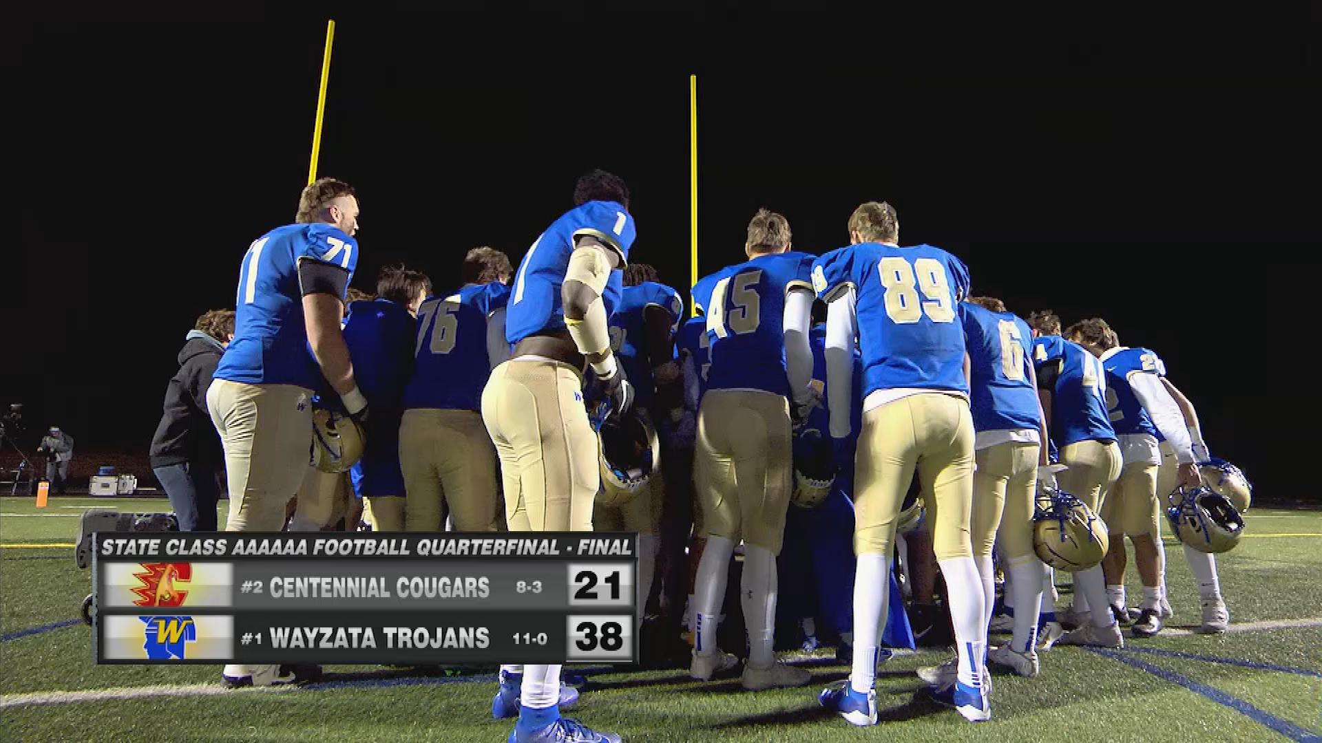 Football State 6A Quarter-Final: Centennial vs. Wayzata