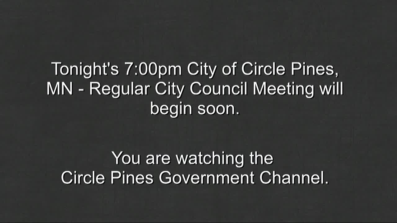 Circle Pines City Council Meeting 10/12/2021