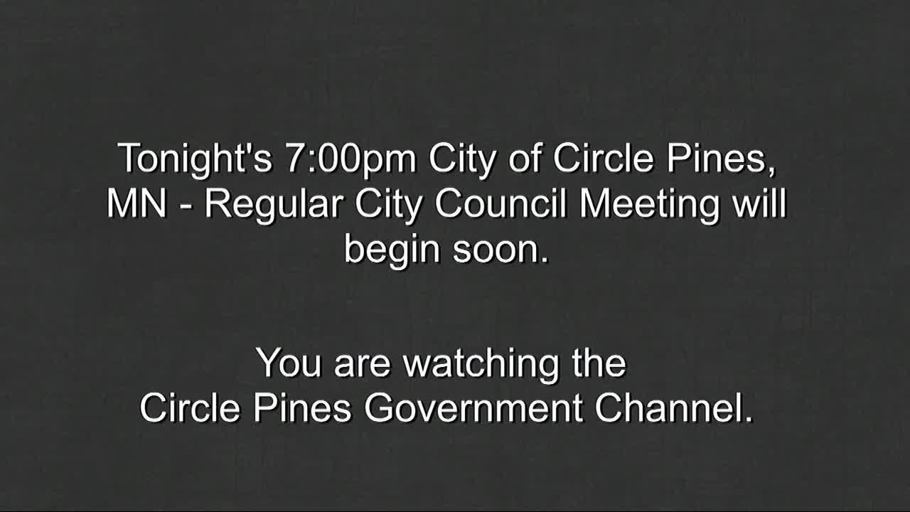Thumbnail image for Circle Pines City Council Meeting 11/09/2021