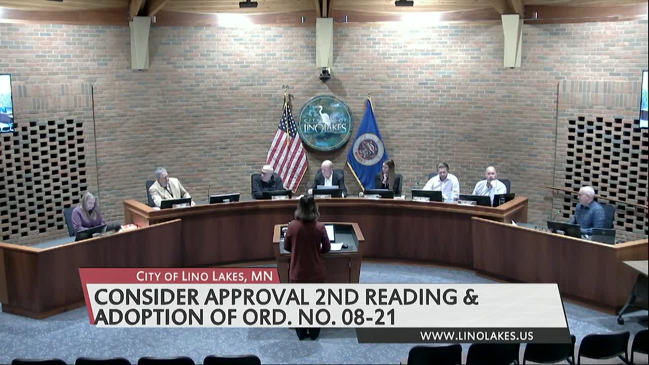 Thumbnail image for Lino Lakes City Council Meeting 11/22/2021