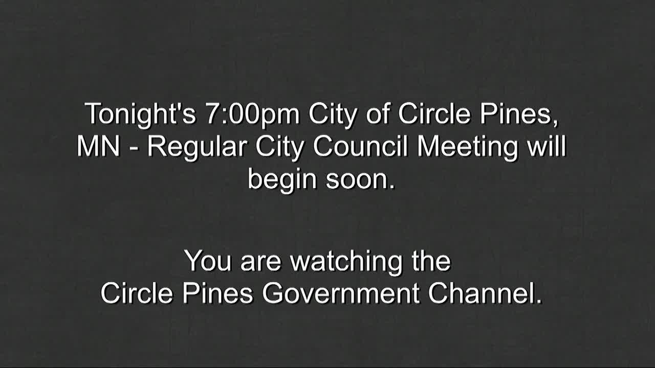 Circle Pines City Council Meeting 11/23/2021
