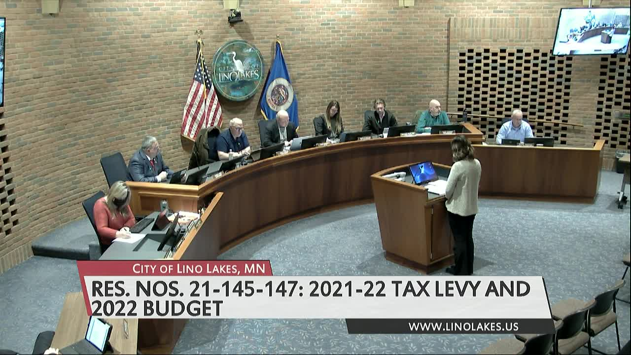 Thumbnail image for Lino Lakes City Council Meeting 12/13/2021