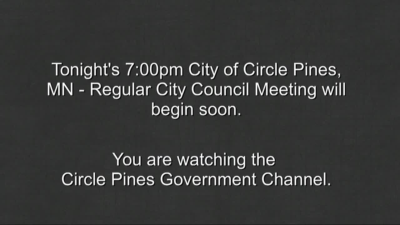 Circle Pines City Council Meeting 1/11/2022