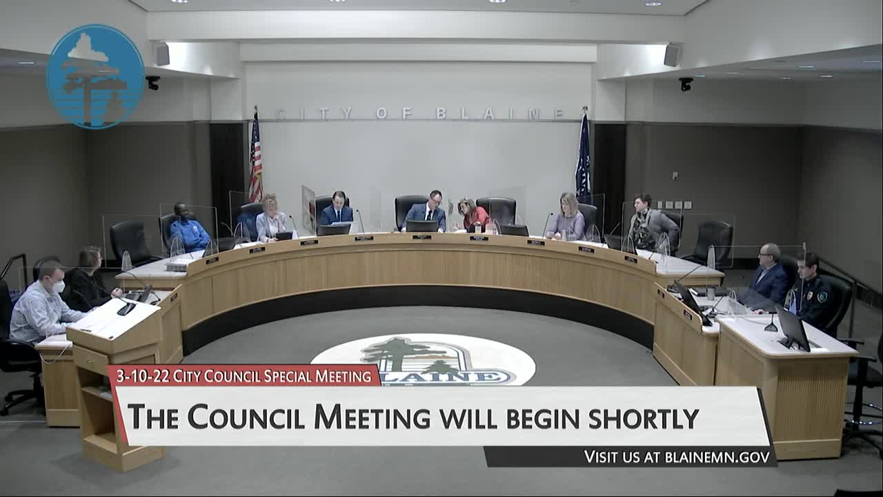 Thumbnail image for Blaine Special City Council Meeting 3/10/2022