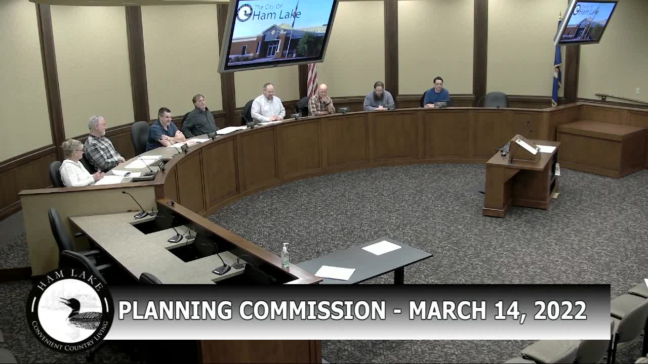 Thumbnail image for Ham Lake Planning Commission Meeting 3/14/2022
