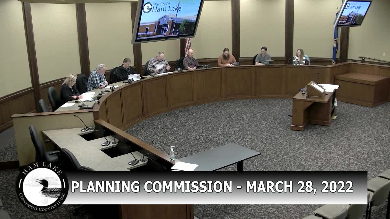 Thumbnail image for Ham Lake Planning Commission Meeting 3/28/2022