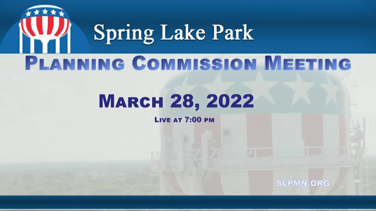 Thumbnail image for Spring Lake Park Planning Commission Meeting 3/28/2022
