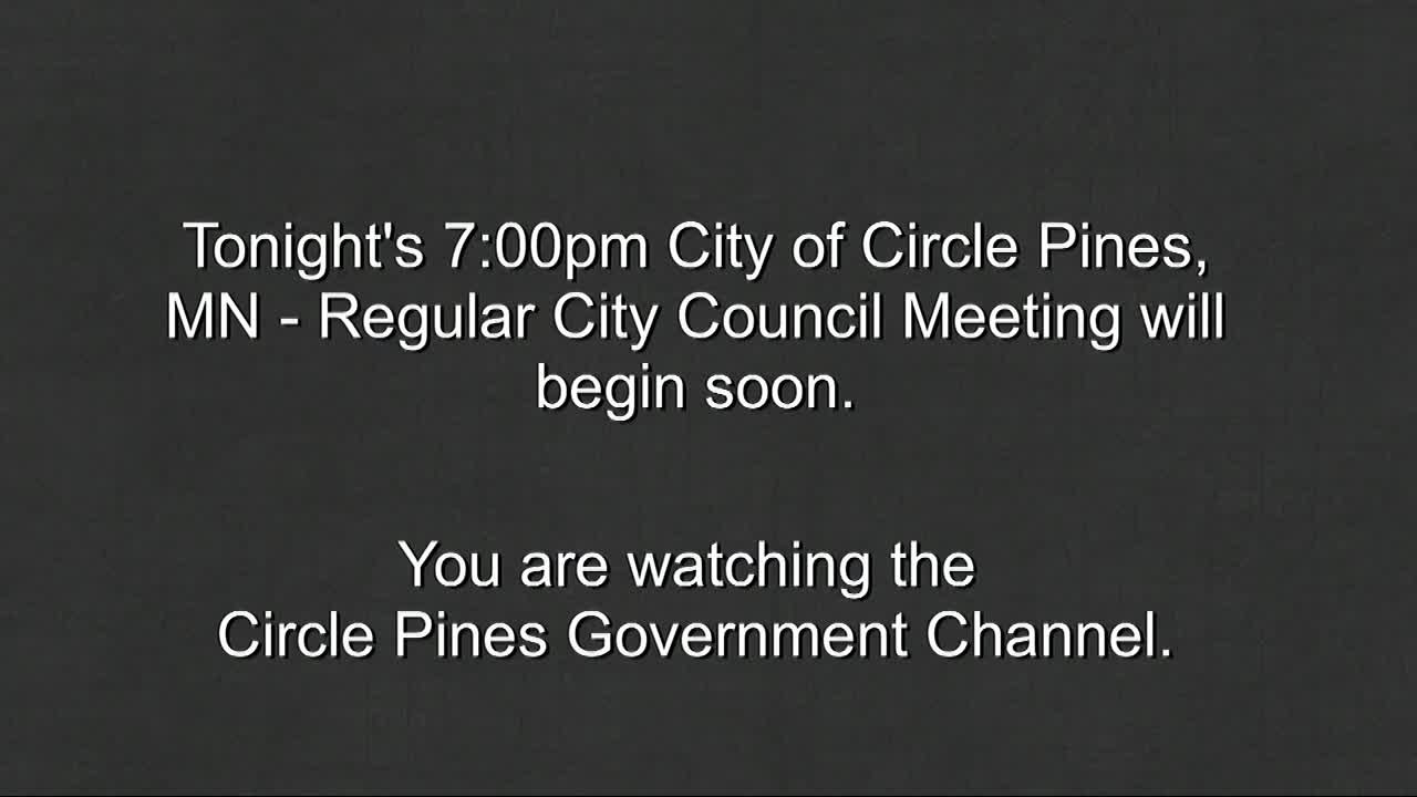 Thumbnail image for Circle Pines City Council Meeting 6/14/2022
