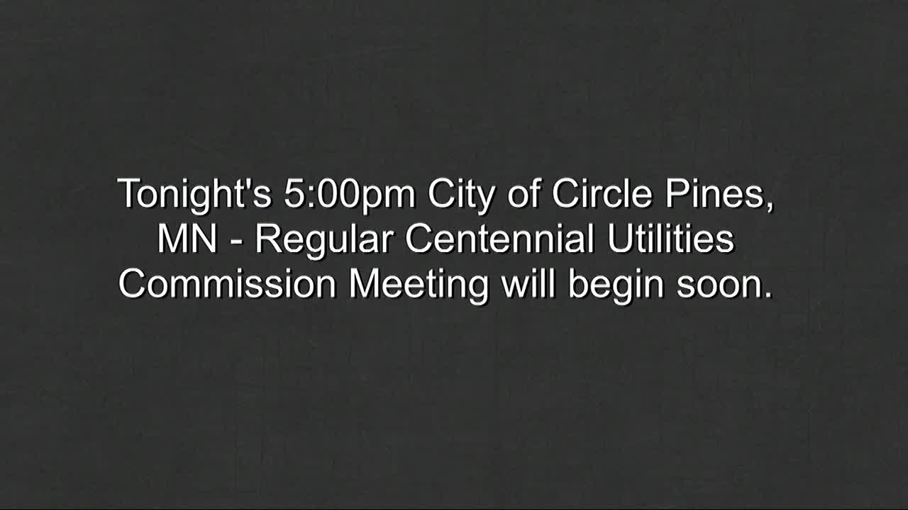 Thumbnail image for Circle Pines Utility Commission Meeting 6/15/2022