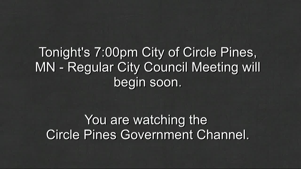 Thumbnail image for Circle Pines City Council Meeting 6/28/2022