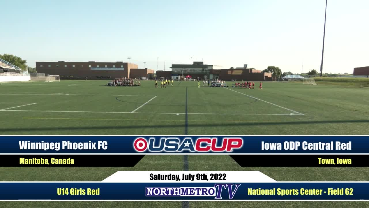 USA Cup Soccer Weekend Game 10: U14 Girls Red - Winnipeg Phoenix FC v. Iowa ODP Central Red