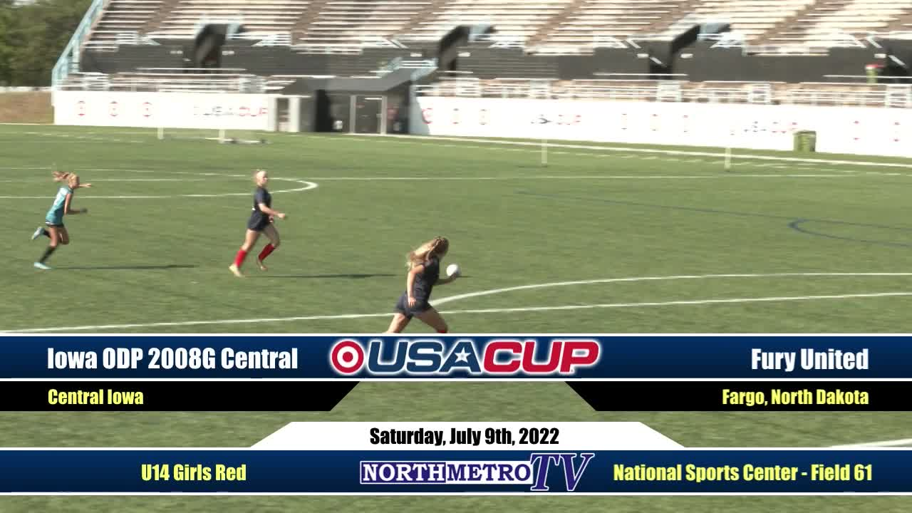 USA Cup Soccer Weekend Game 11: U14 Girls Red - Iowa ODP Central Navy v. Fury United