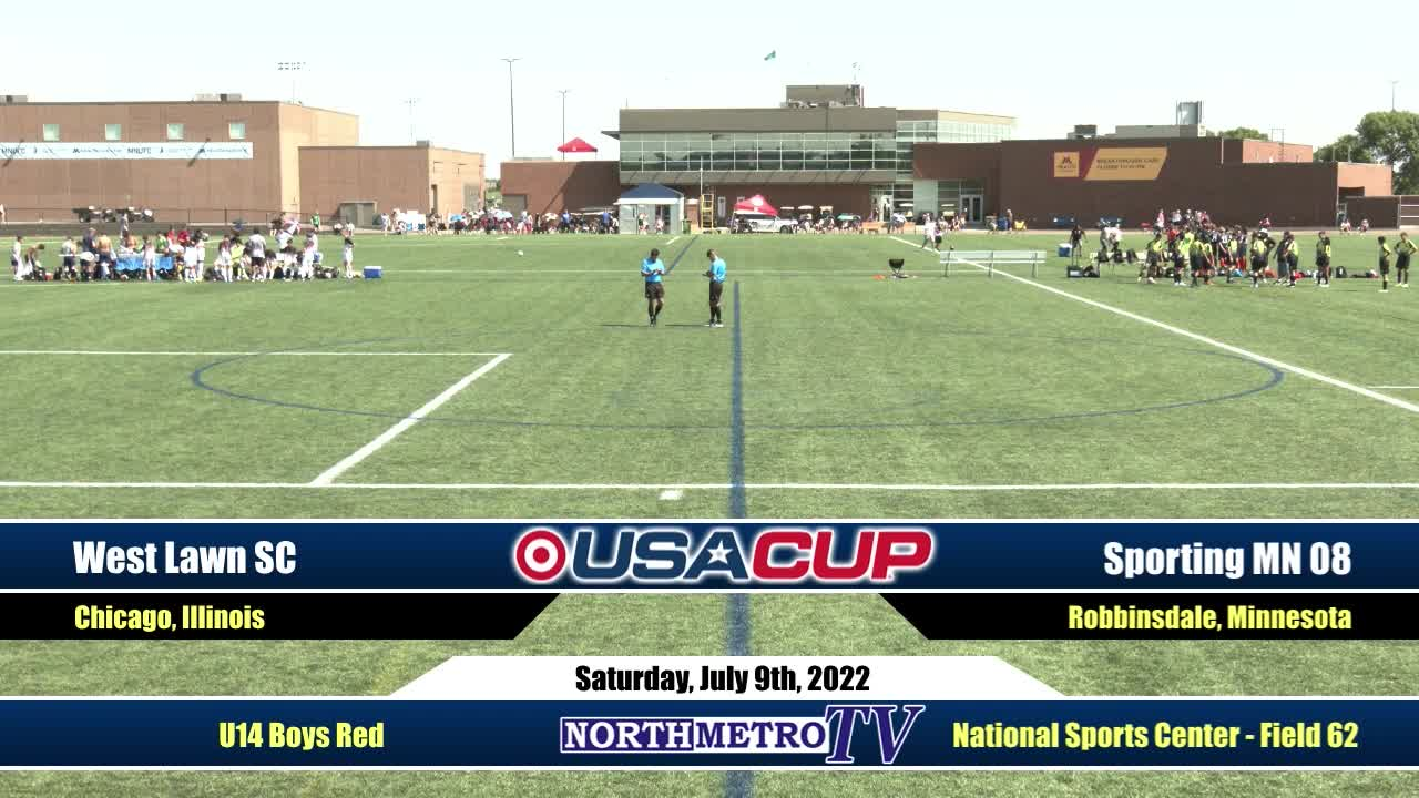 USA Cup Soccer Weekend Game 14: U14 Boys Red - West Lawn SC v. Sporting Minnesota
