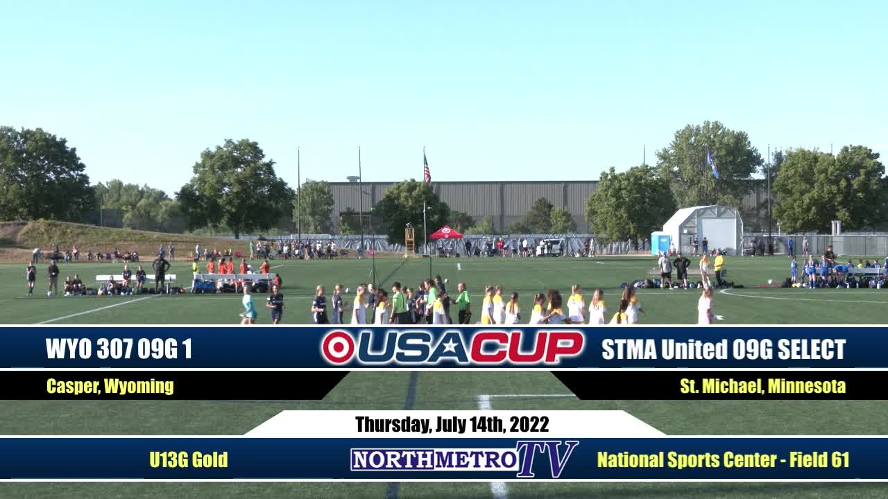USA Cup Soccer Game 29: U13 Girls Gold - WYO 307 v. STMA United Select