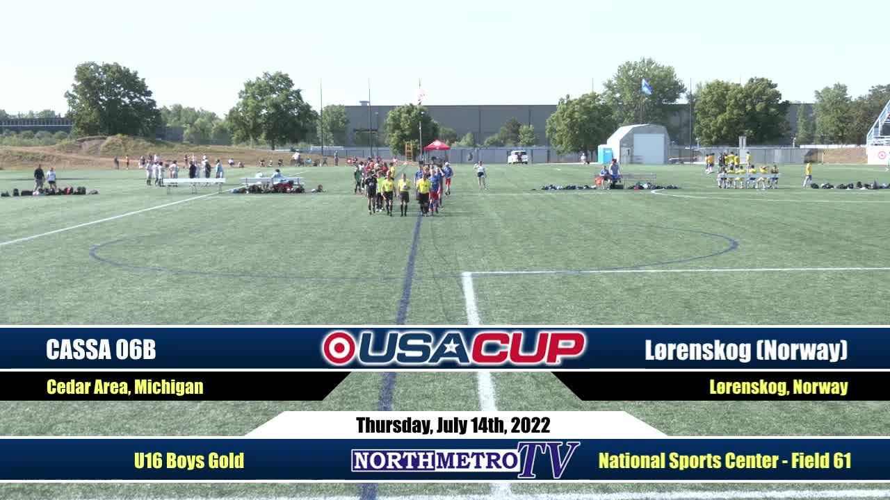 USA Cup Soccer Game 31: U16 Boys Gold - CASSA 06B v. Lorenskog (NOR)