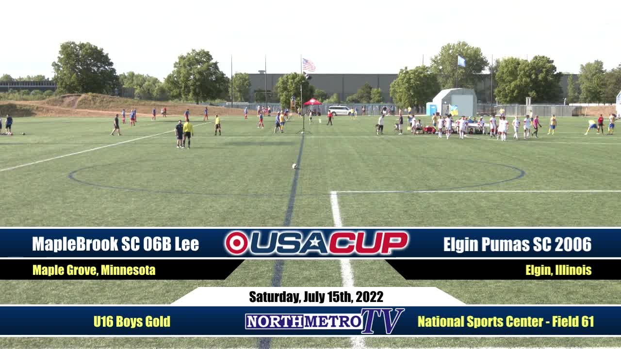 USA Cup Soccer Game 37: U16 Boys Gold - Elgin Pumas SC 2006 vs. MapleBrook SC 06B Lee