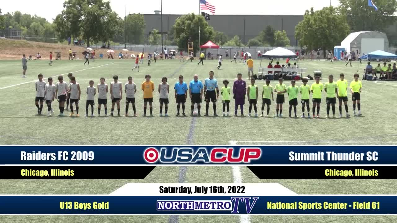 USA Cup Soccer Game 43: U13 Boys Gold Finals - Summit Thunder SC v. Raiders FC