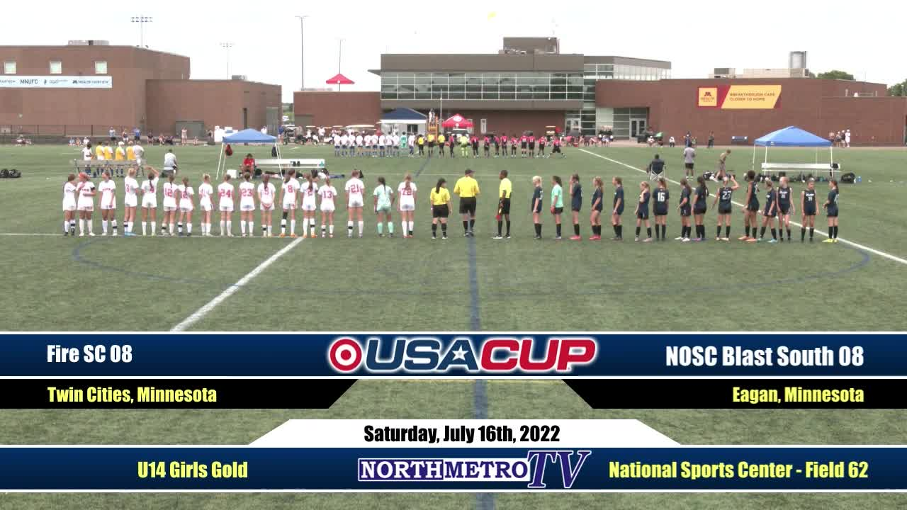 USA Cup Soccer Game 46: U14 Girls Gold Finals - NOSC Blast South 08 Girls - Sahara vs. Fire SC 08