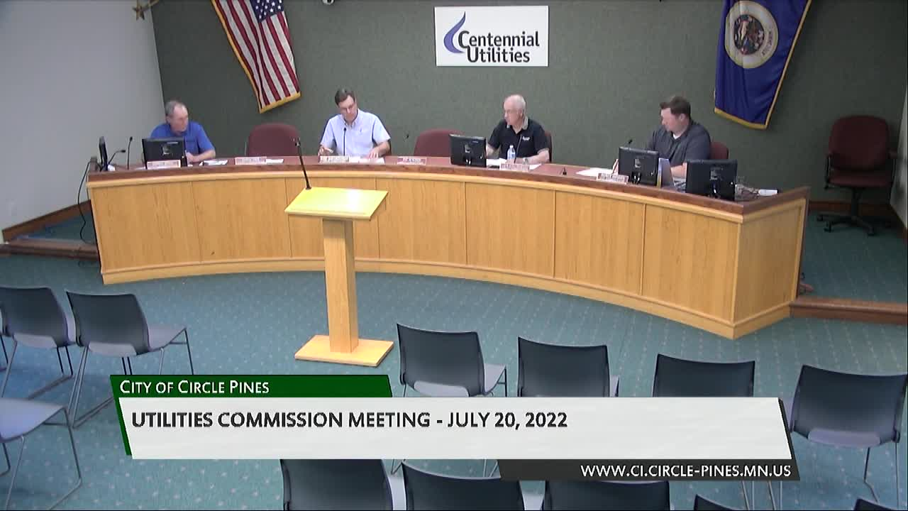Thumbnail image for Circle Pines Utility Commission Meeting 7/20/2022
