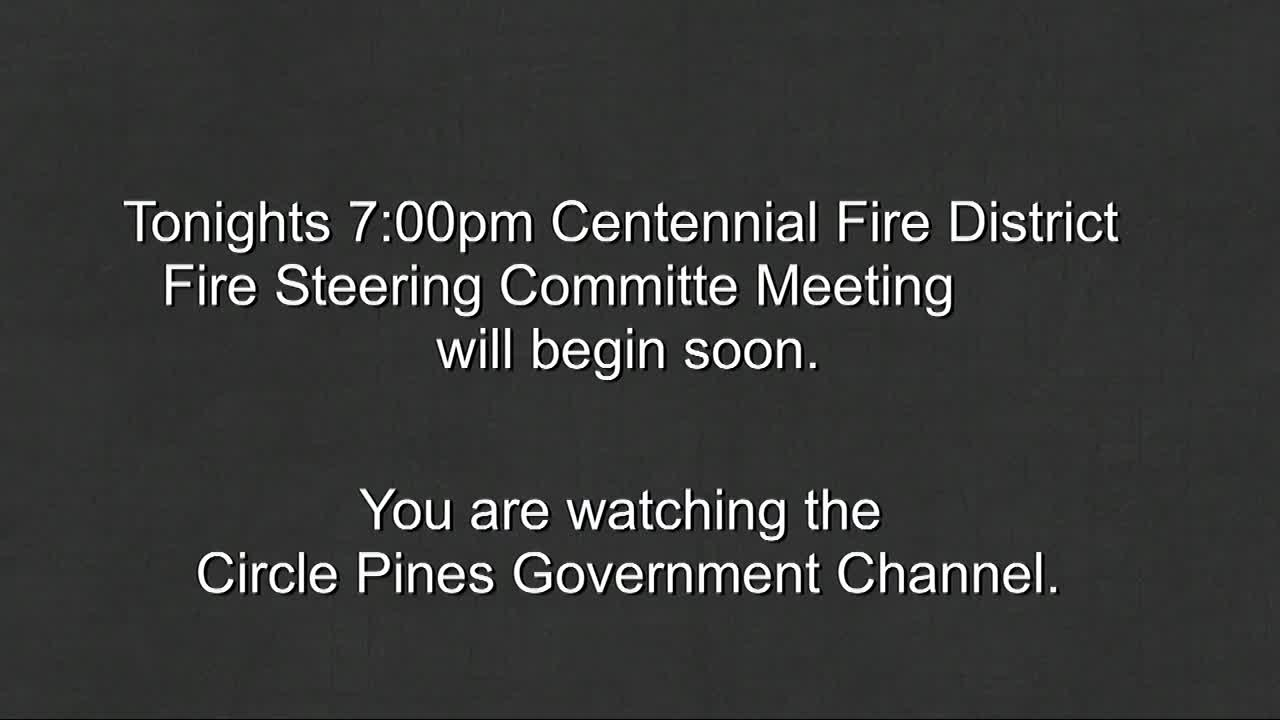 Thumbnail image for Centennial Fire District Steering Committee Meeting 7/21/2022